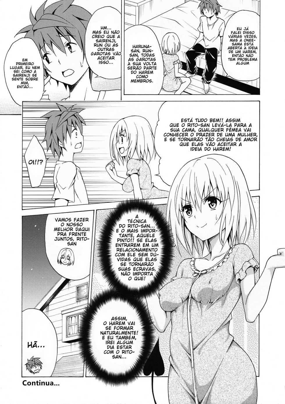 (C90) [TORA MACHINE (Kasukabe Taro)] Mezase! Rakuen Keikaku Vol. 1 (To LOVE-Ru) [Portuguese-BR] [Ero-Genko] - Page 36