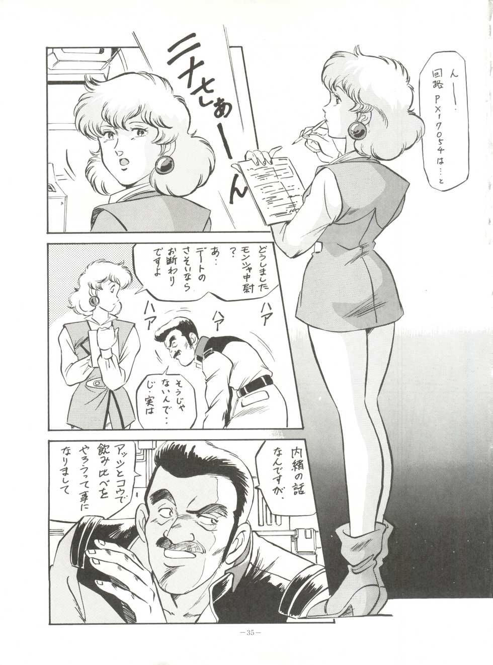 (C41) [ALPS (Ohio-shuu Riki, Asahifuji Seibei)] MAD GIRL 2 (Sweet Mint, Gundam 0083, GoShogun) - Page 34
