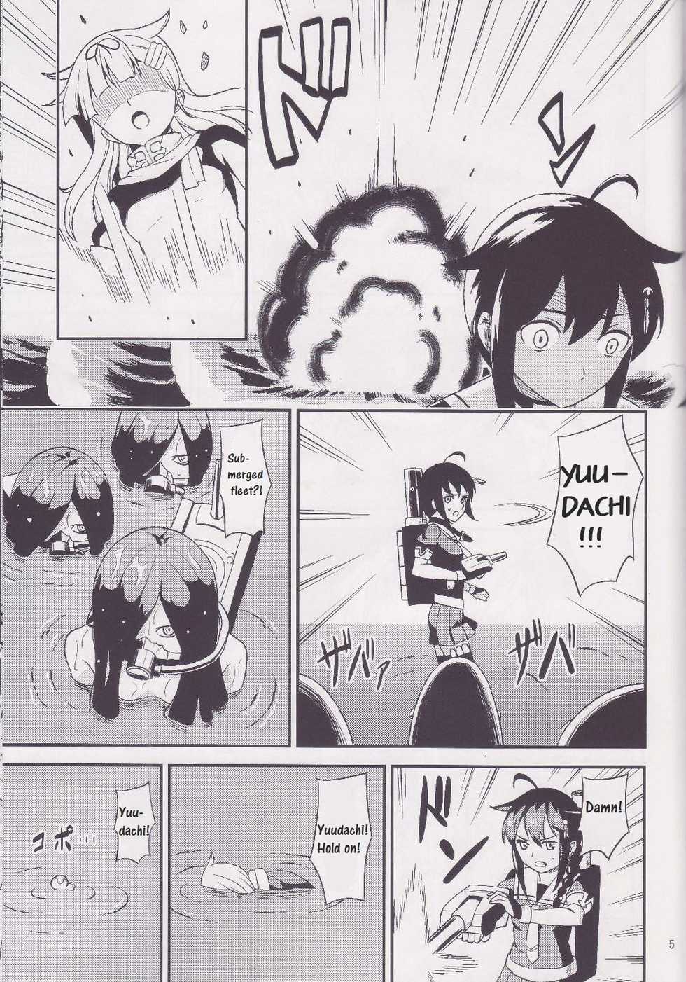 (C90) [Genussmittel (Kato Sig)] Torawareta Yuudachi | Captive Yuudachi (Kantai Collection -KanColle-) [English] [CrowKarasu] - Page 4
