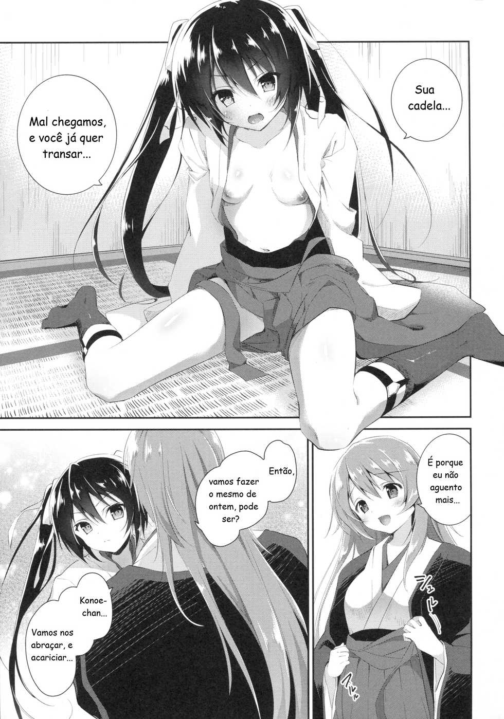 (COMIC1☆10) [INS-mode (Amanagi Seiji)] Watashi to Kanojo to Ai to Yoku [Portuguese-BR] [Yurikos(as) Anônimos(as)] - Page 8