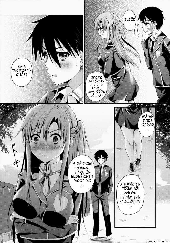 (SC63) [TwinBox (Hanahanamaki, Sousouman)] Shishunki ni Nama de Nakadashi suru. | To Cum Inside Raw During Puberty. (Sword Art Online) [Czech] - Page 5