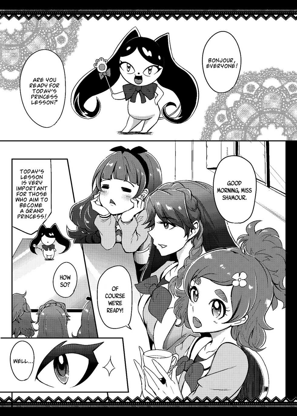 [SOUND MILK (Otochichi)] Princess Sakusei Lesson (Go! Princess PreCure) [English] [maipantsu + B.E.C. Scans] [Digital] - Page 2