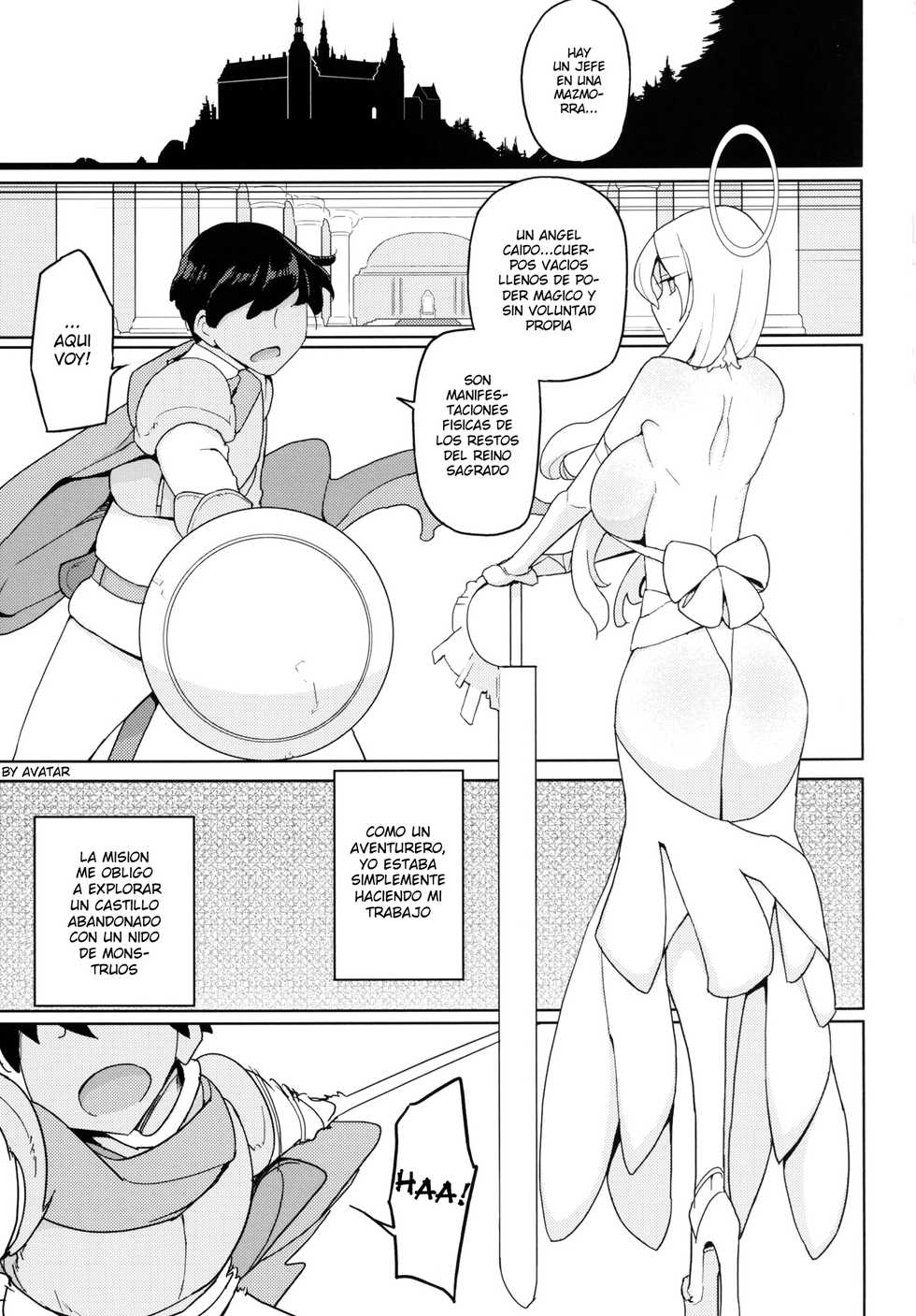 (C90) [Semimogura (Yoshiie)] Ishi no Nai Tenshi wa Boku no Sei Shori Yougu | My Cumdump Is a Vacuous Angel [Spanish] [Avatar-kun] - Page 2