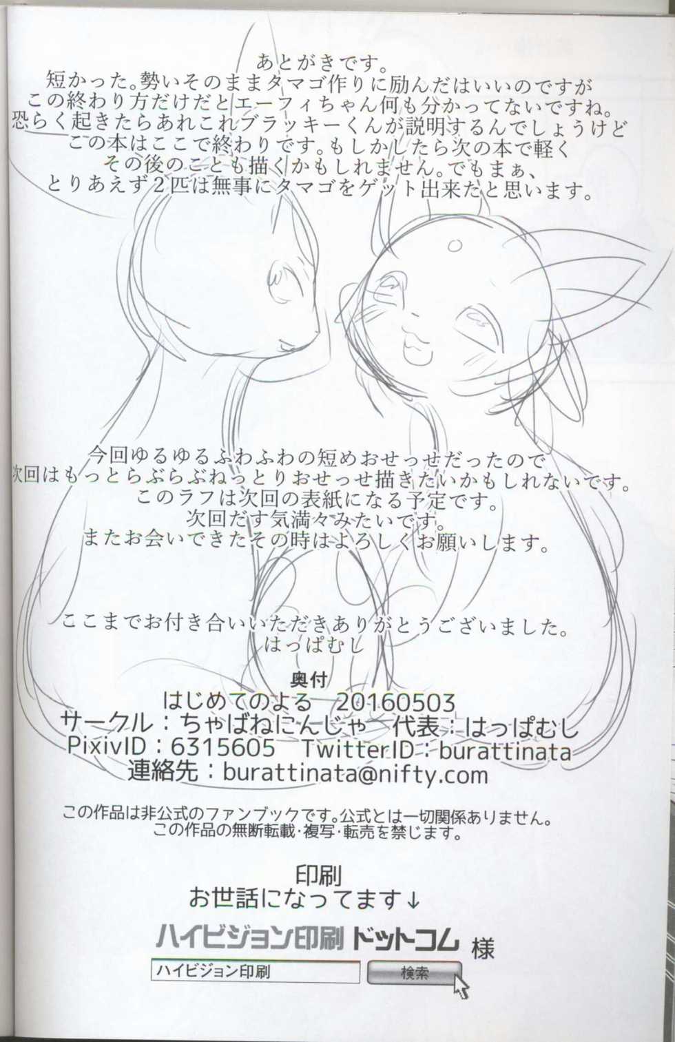 (Kemoket 5) [Chabane Ninja (Happamushi)] Hajimete no Yoru (Pokémon) [Chinese] - Page 19