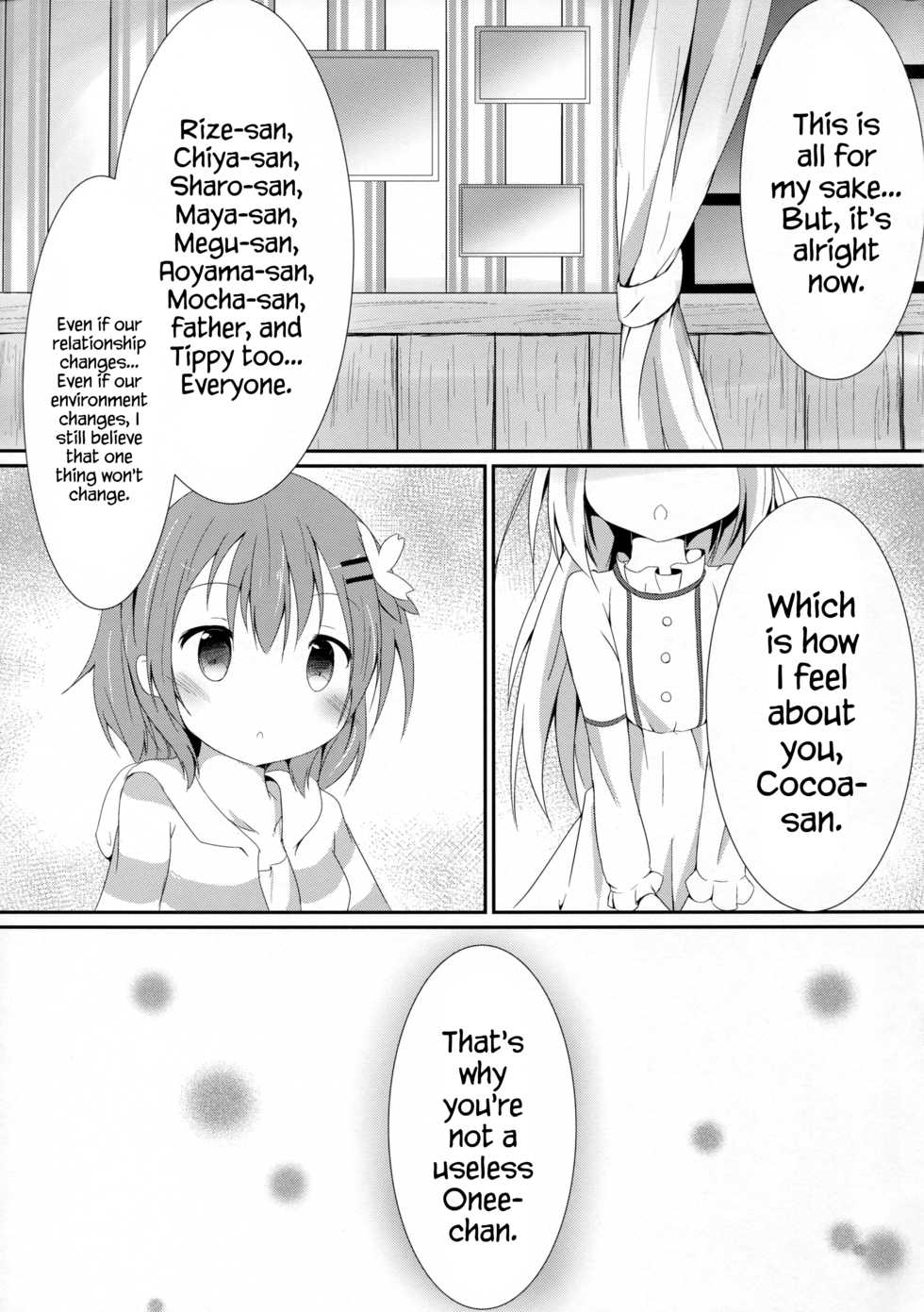 (COMIC1☆10) [Atelier Hinata (Hinata Yuu)] Sister or Not Sister?? (Gochuumon wa Usagi desu ka?) [English] {Hennojin} - Page 24