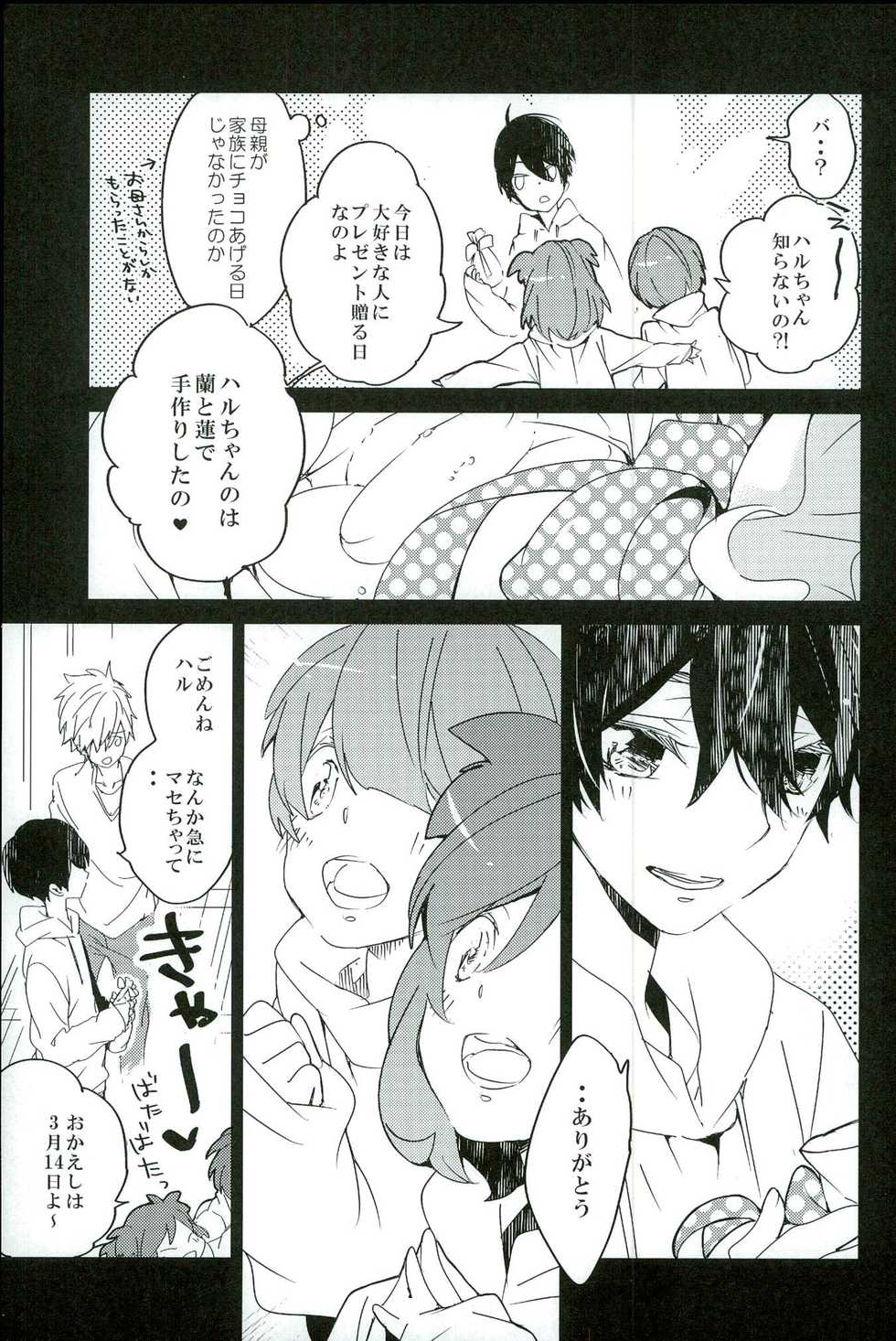 (Splash! Hi) [Banyu (Aoi Levin)] Kirakira Hikaru Aru Ban no Ohanashi (High☆Speed! -Free! Starting Days-) - Page 5