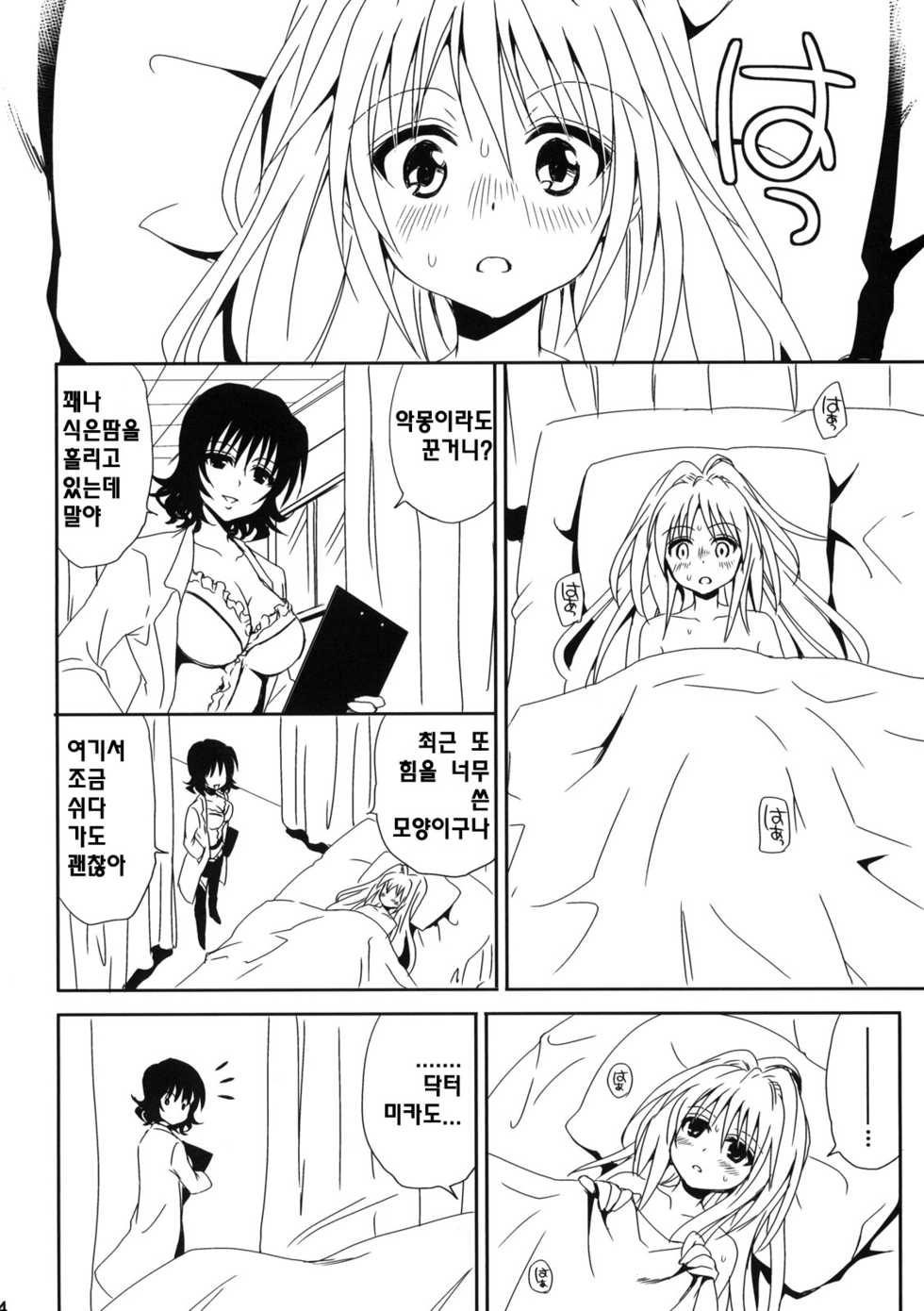 (COMIC1☆3) [Takumi na Muchi (Takumi na Muchi)] onayami (To LOVE-Ru) [korean] - Page 4
