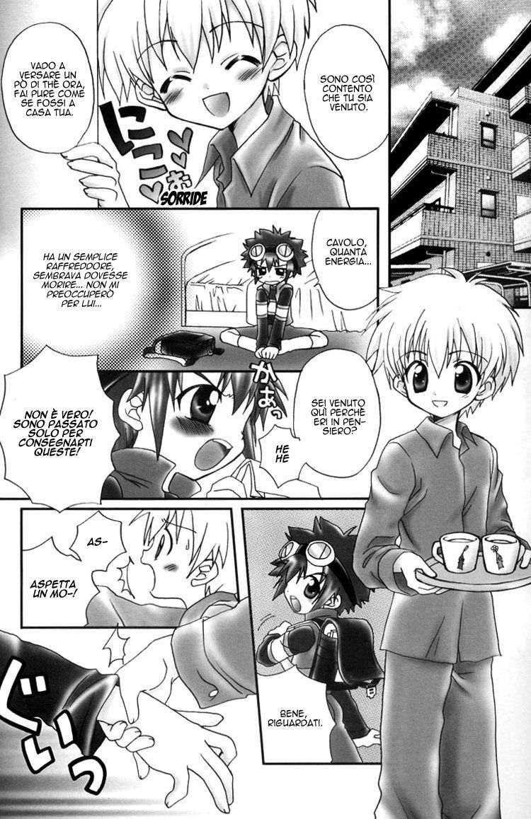 (C61) [Houkago Paradise (Sasorigatame)] Honey Cap (Digimon Adventure 02) [Italian] [Yaoi Fantasy] - Page 6