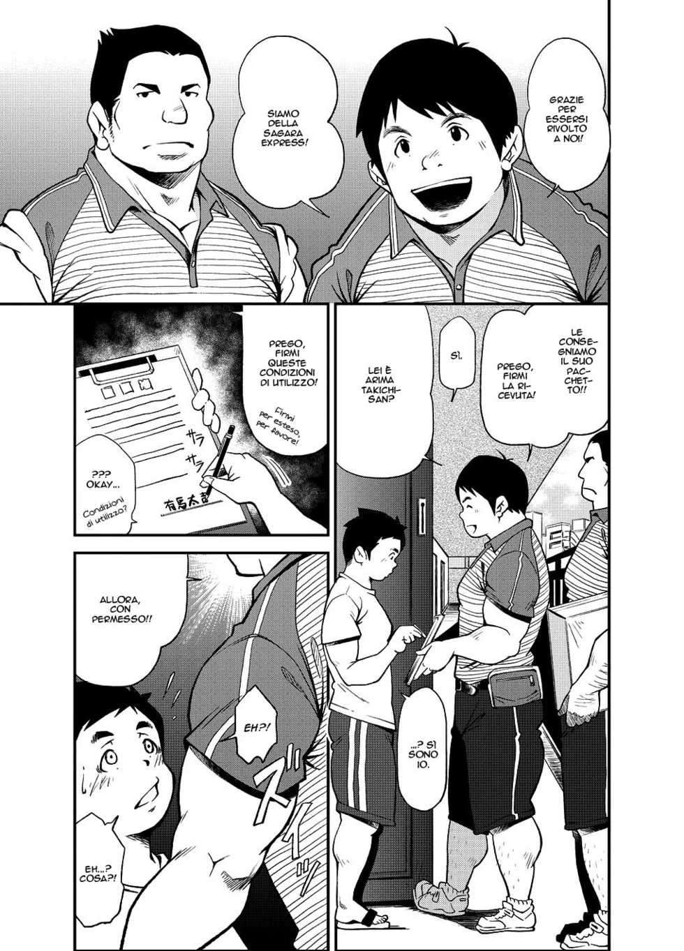 (Yarou Fes 2012) [KOWMEIISM (Kasai Kowmei)] Tadashii Danshi no Kyouren Hou (Ni) Otoko Gyou no Susume | How To Train Your Boy Volume 2 [Italian] [Yaoi Fantasy] - Page 8