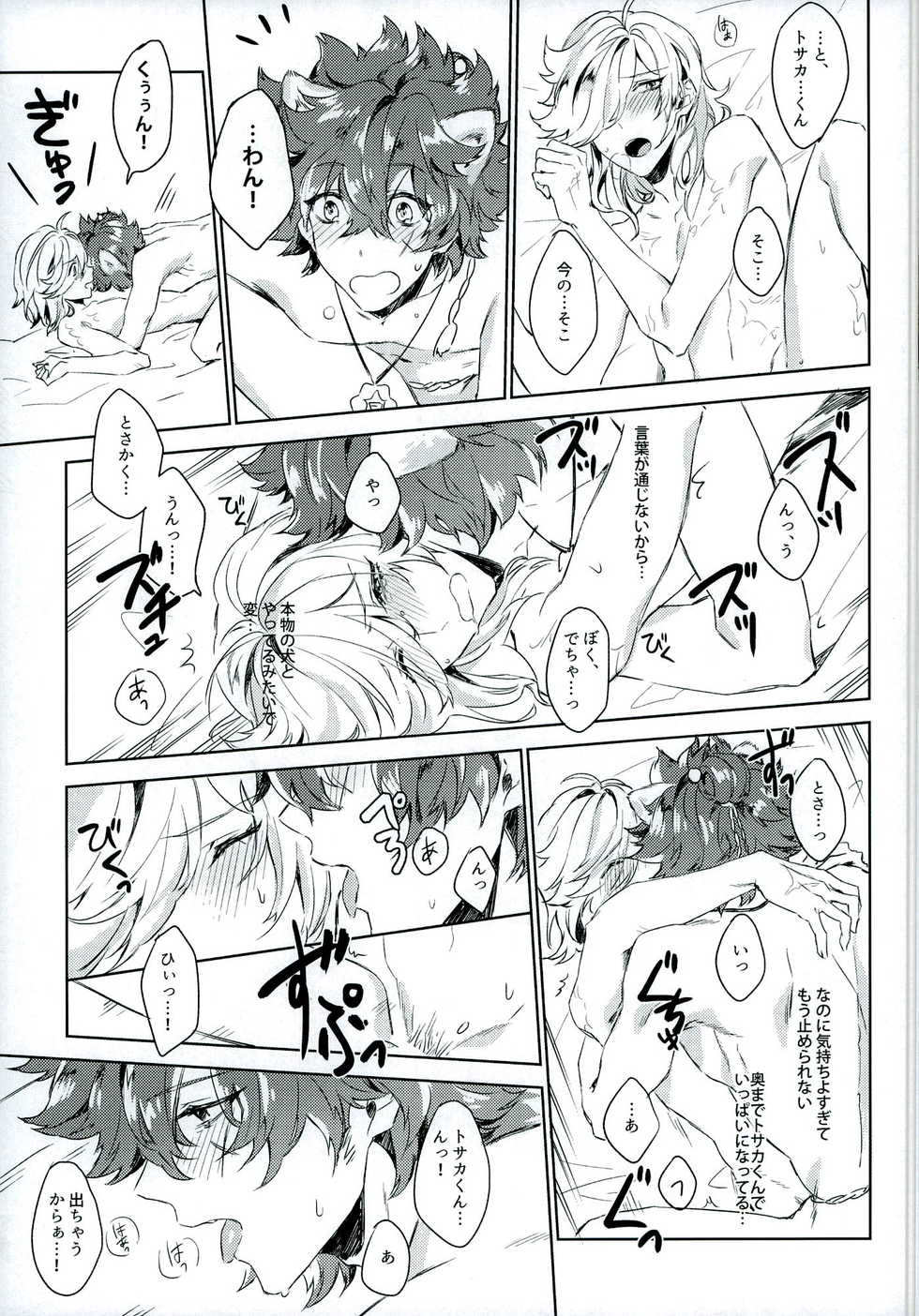 (Ishin Denshin 4) [Ryokucha Kousei (Mogi)] Top Idol ga Wan-chan o Kai Hajimemashita! (Bakumatsu Rock) - Page 21