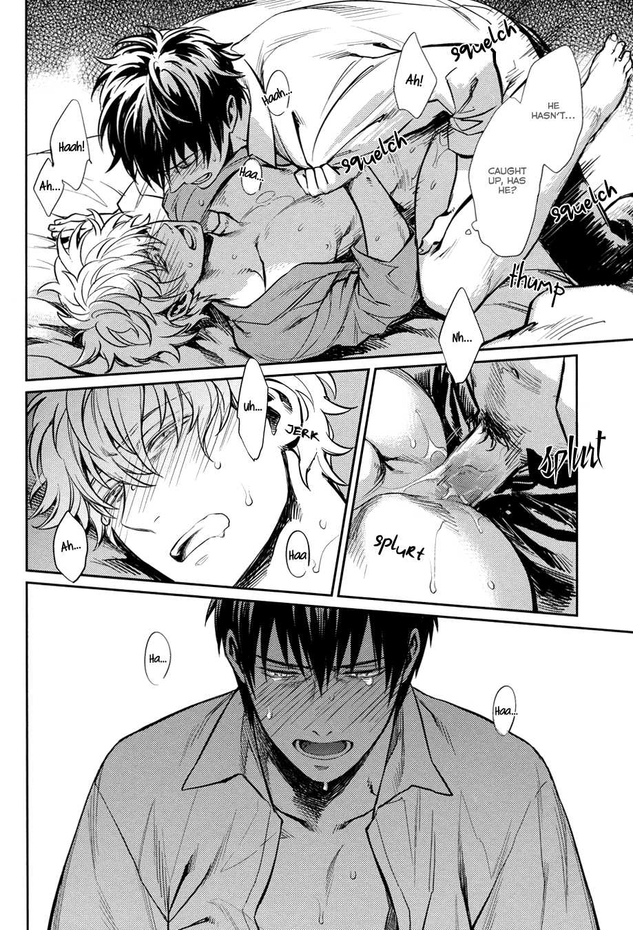 (SPARK8) [3745HOUSE, tekkaG (Mikami Takeru, Haru)] No Talking Man (Gintama) [English] [Fujoshi Bitches] [Decensored] - Page 34