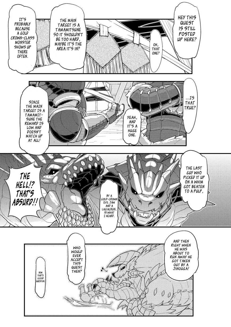 [Mercurochrome (Risuou)] Tsukikage no Raihou | The Moonlight's Lightning Howl (Monster Hunter) [English] [Leon990 Scanlations] [Digital] - Page 4