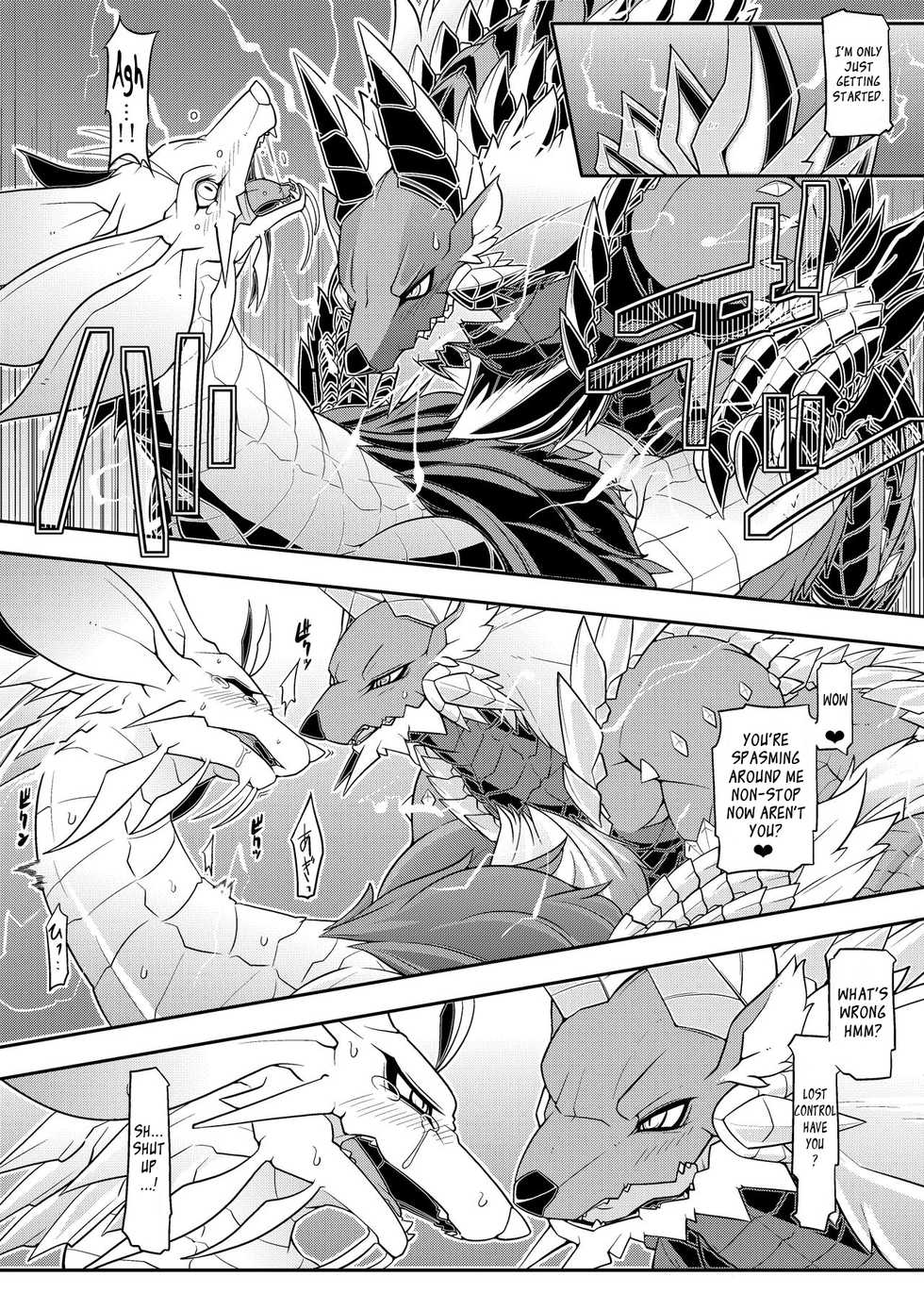 [Mercurochrome (Risuou)] Tsukikage no Raihou | The Moonlight's Lightning Howl (Monster Hunter) [English] [Leon990 Scanlations] [Digital] - Page 13