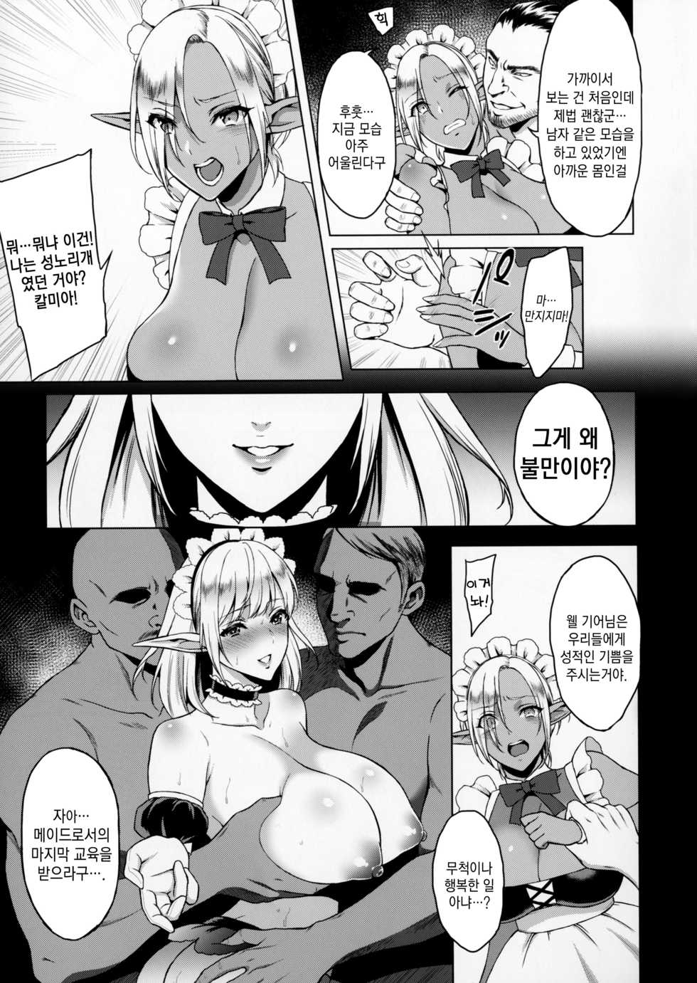 (C91) [H.B.A (Usagi Nagomu)] Reizoku Elf Maid + C91 Kaijou Genteibon [Korean] [오테] - Page 8