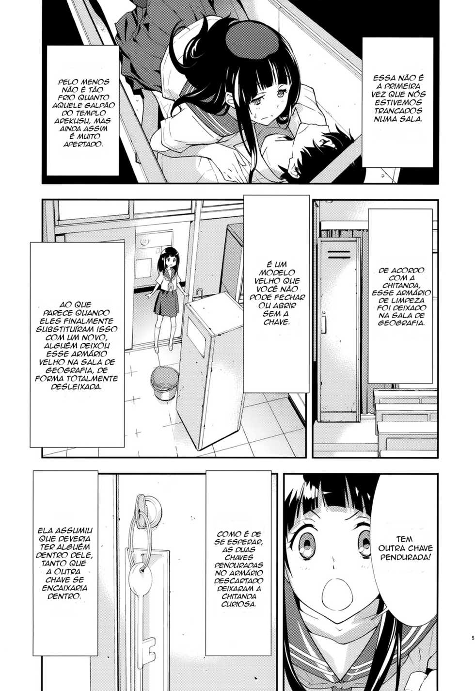 (C82) [Hapoi-dokoro (Okazaki Takeshi)] Breath (Hyouka) [Portuguese-BR] [HunterScans] - Page 5