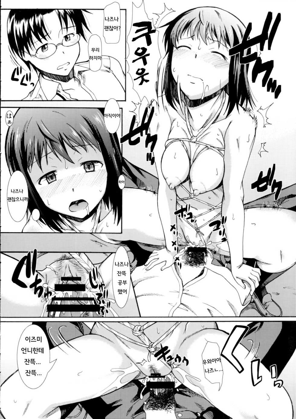 (COMIC1☆10) [Hooliganism (Murasaki Syu)] Onee-chan Watashi-tachi Hontou wa Maso Shimai nano? (WORKING!!) [Korean] - Page 7