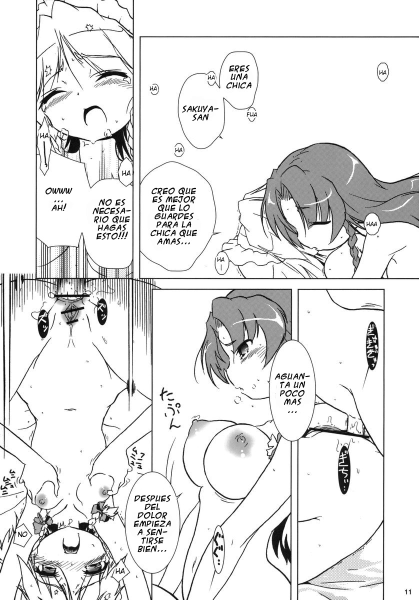 (C70) [Gutenberg no Musume (KnightO Satoshi)] Kajin Komusume Chuuka na Meiling! | Bloom Human Main Point (Touhou Project) [Spanish] [Touhou Hentai] - Page 11