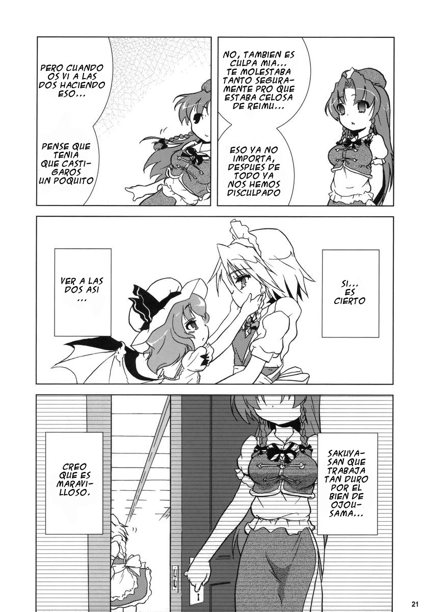 (C70) [Gutenberg no Musume (KnightO Satoshi)] Kajin Komusume Chuuka na Meiling! | Bloom Human Main Point (Touhou Project) [Spanish] [Touhou Hentai] - Page 21