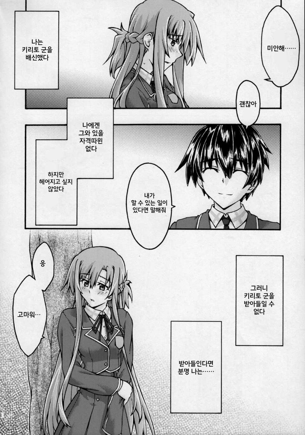 [sandglass (Uyuu Atsuno)] ochiru -asuna2- (Sword Art Online) [Korean] - Page 7