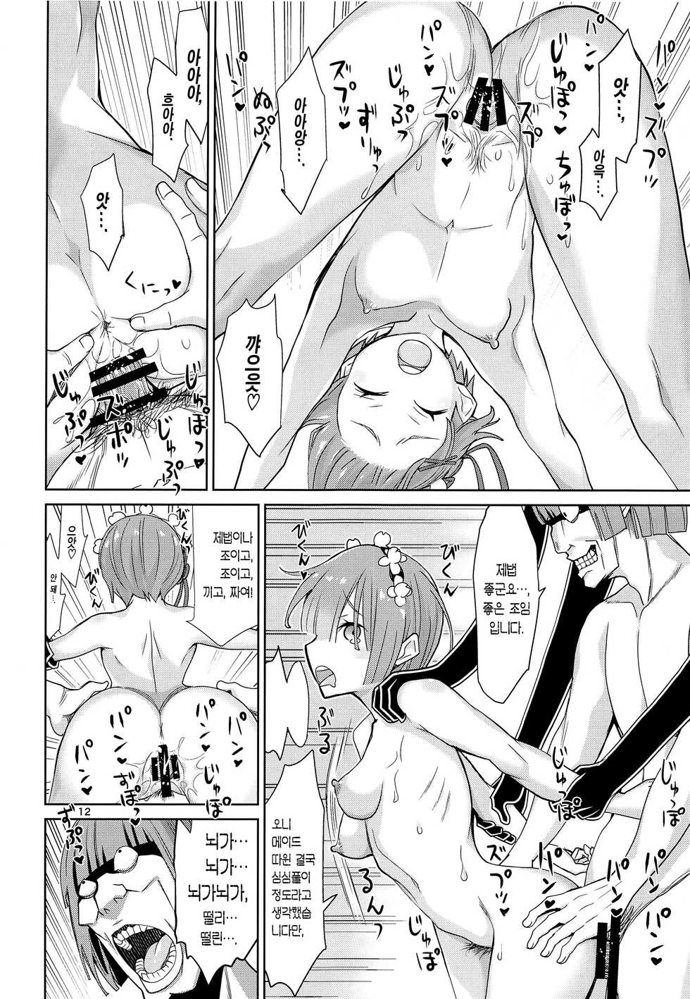 (C91) [Low Thrust (Tsunagami)] Twin Candy (Re:Zero kara Hajimeru Isekai Seikatsu) [Korean] [팀☆데레마스] - Page 12