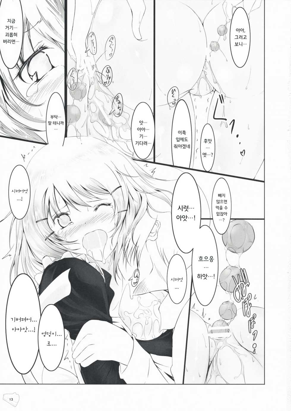 (C75) [Dream Halls! (Tsuzuri)] Bousou Shoujo to Gudon na Koibito | 폭주 소녀와 우둔한 연인 (Bungaku Shoujo) [Korean] [Team DAL] - Page 12