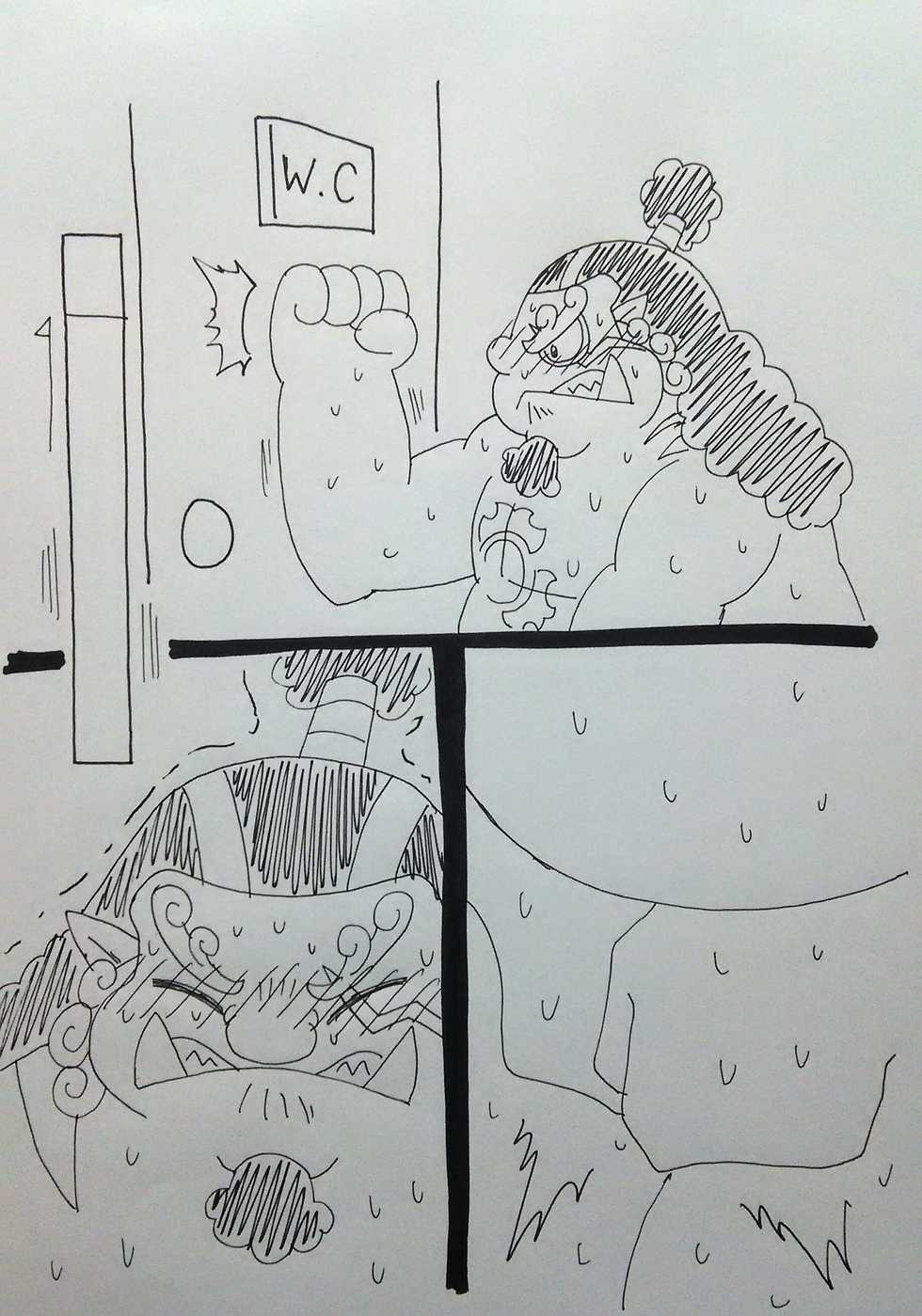 [Enbuoo] ジンベエ、おしっこ我慢 (One Piece) - Page 2