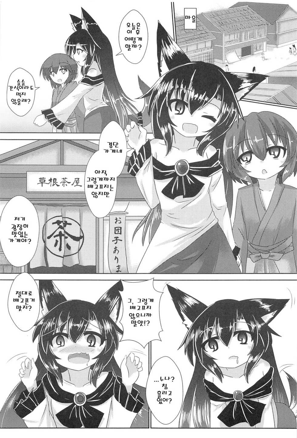 (C91) [Haigoku Ryodan (Karasuma Amiru, Mamedenchi)] Rojiura no Loup-Garou (Touhou Project) [Korean] - Page 2