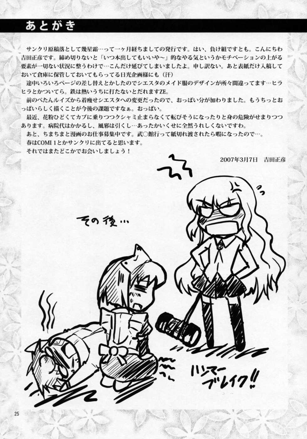 [Sound Sticker (Yoshida Masahiko)] Nukegake Paranoia (Zero no Tsukaima) - Page 24