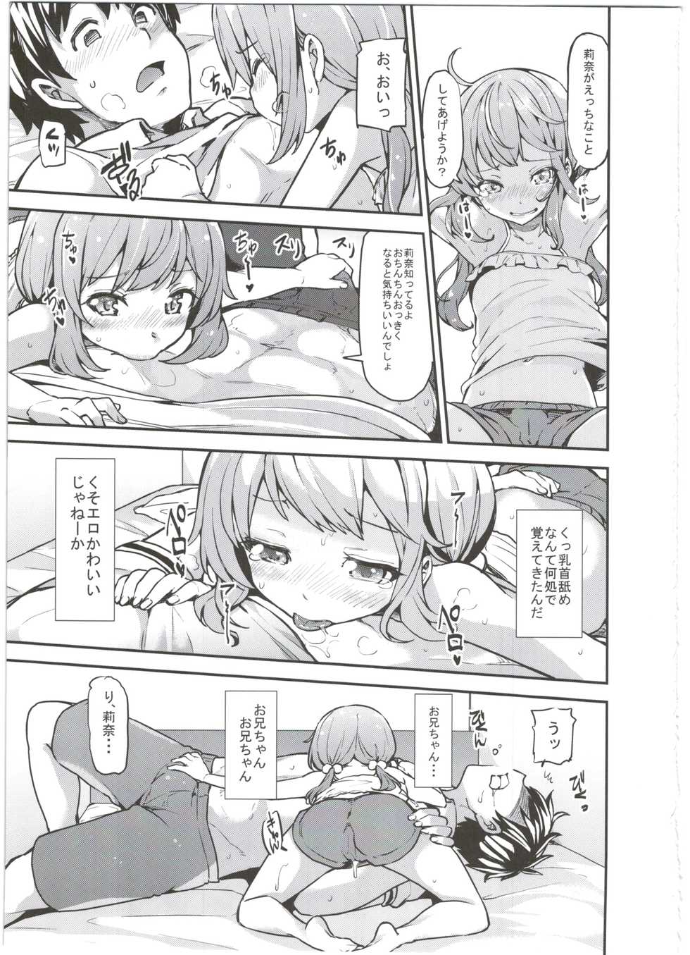 (C90) [Arysuivery (Ayakase Chiyoko, Ayakase Riberi)] Rina to Onii-chan no Ikenai Ojikan - Page 9