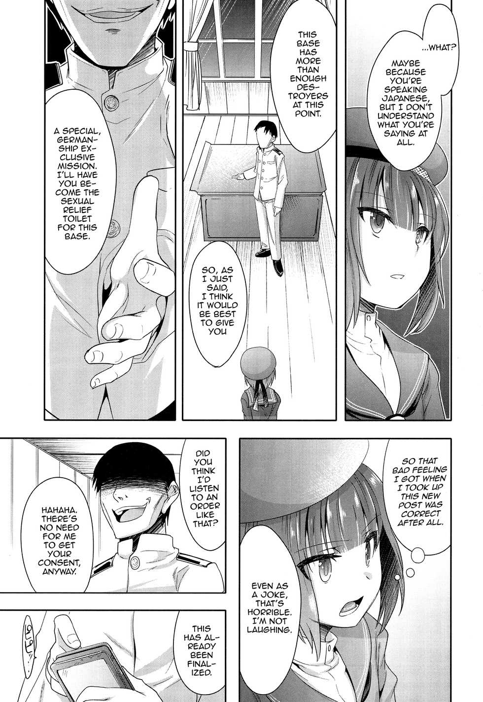 (C89) [EGO DANCE (Nanamatsu Kenji)] Doitsu Umare no Otokonoko  Kanmusu Doitsu-kan Nikutai Kyousei Sousa (Kantai Collection -KanColle-) [English] [mysterymeat3] - Page 2