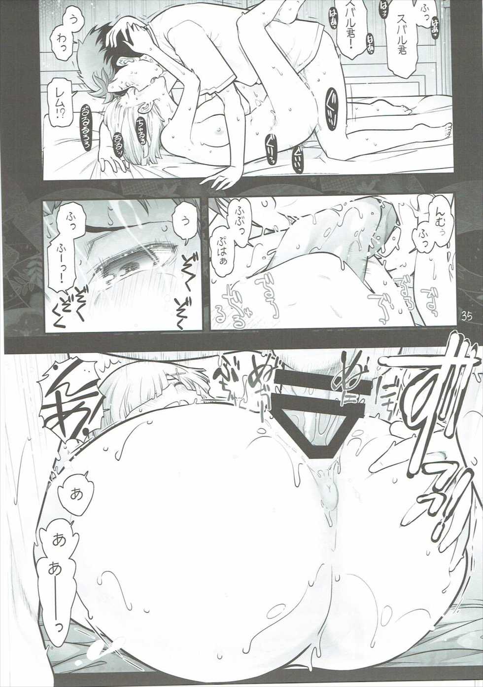 (C91) [Gamute de Kotei (Ohmi Takeshi)] RMH Rem-san maji ecchi (Re:Zero Kara Hajimeru Isekai Seikatsu) - Page 36