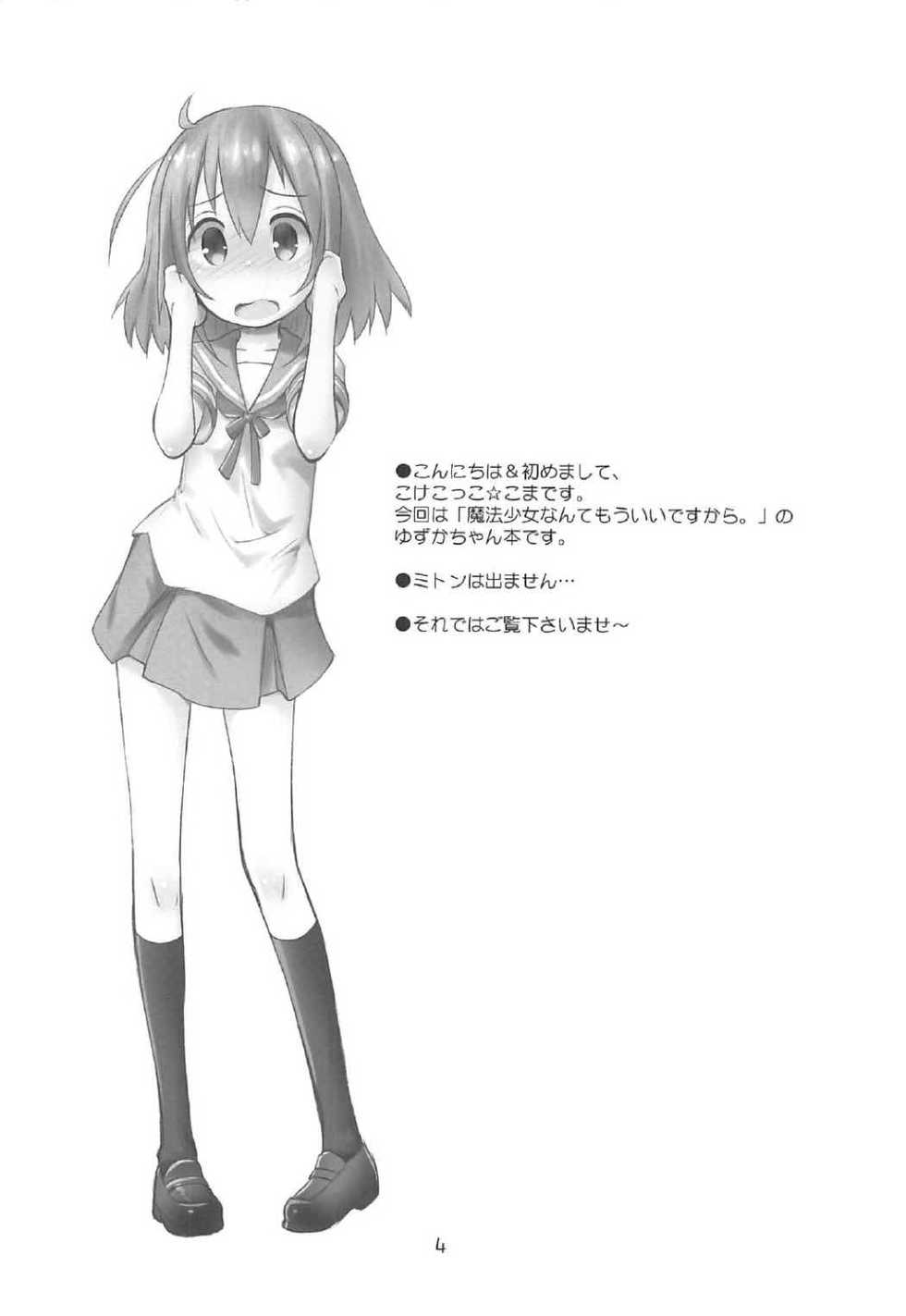 (C91) [Jido-Hikki (Kokekokko Coma)] Mahou Shoujo Ni Amaechatte Iidesukara. (Mahou Shoujo Nante Mouiidesukara.) - Page 3