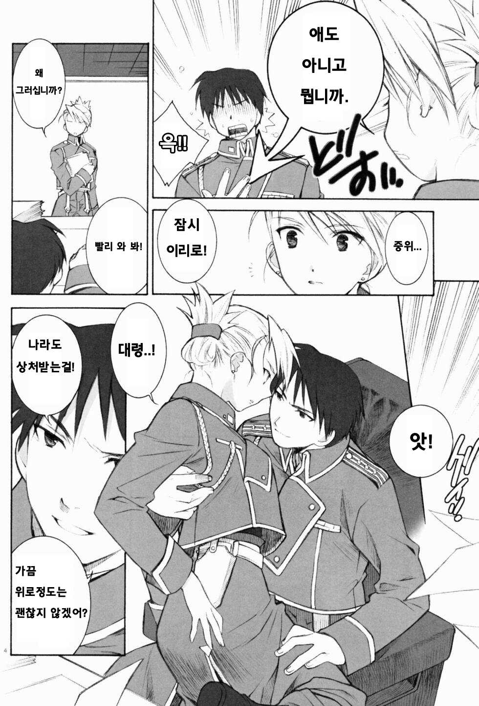 (C65) [Totsugeki Wolf (Yuuki Mitsuru)] Falling Rain (Fullmetal Alchemist) [Korean] [Decensored] - Page 5