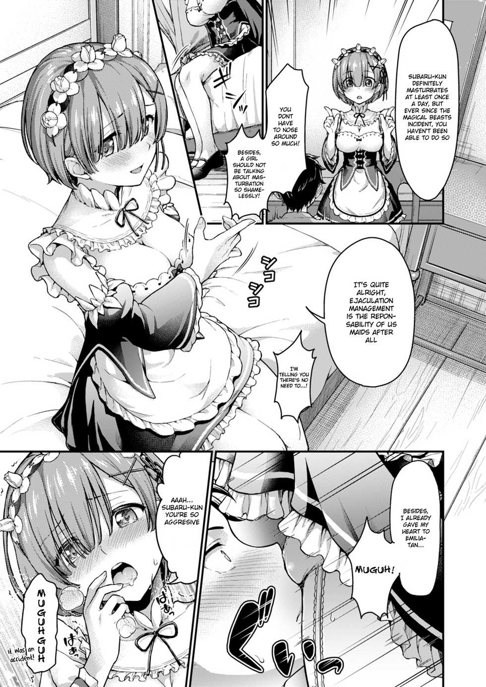 [Shimashima-PNT (Punita)] Ecchi kara Hajimeru Fujun Isei Kouyuu – illicit sexual relationship (Re:Zero kara Hajimeru Isekai Seikatsu) [English] {Hennojin} [Digital] - Page 4