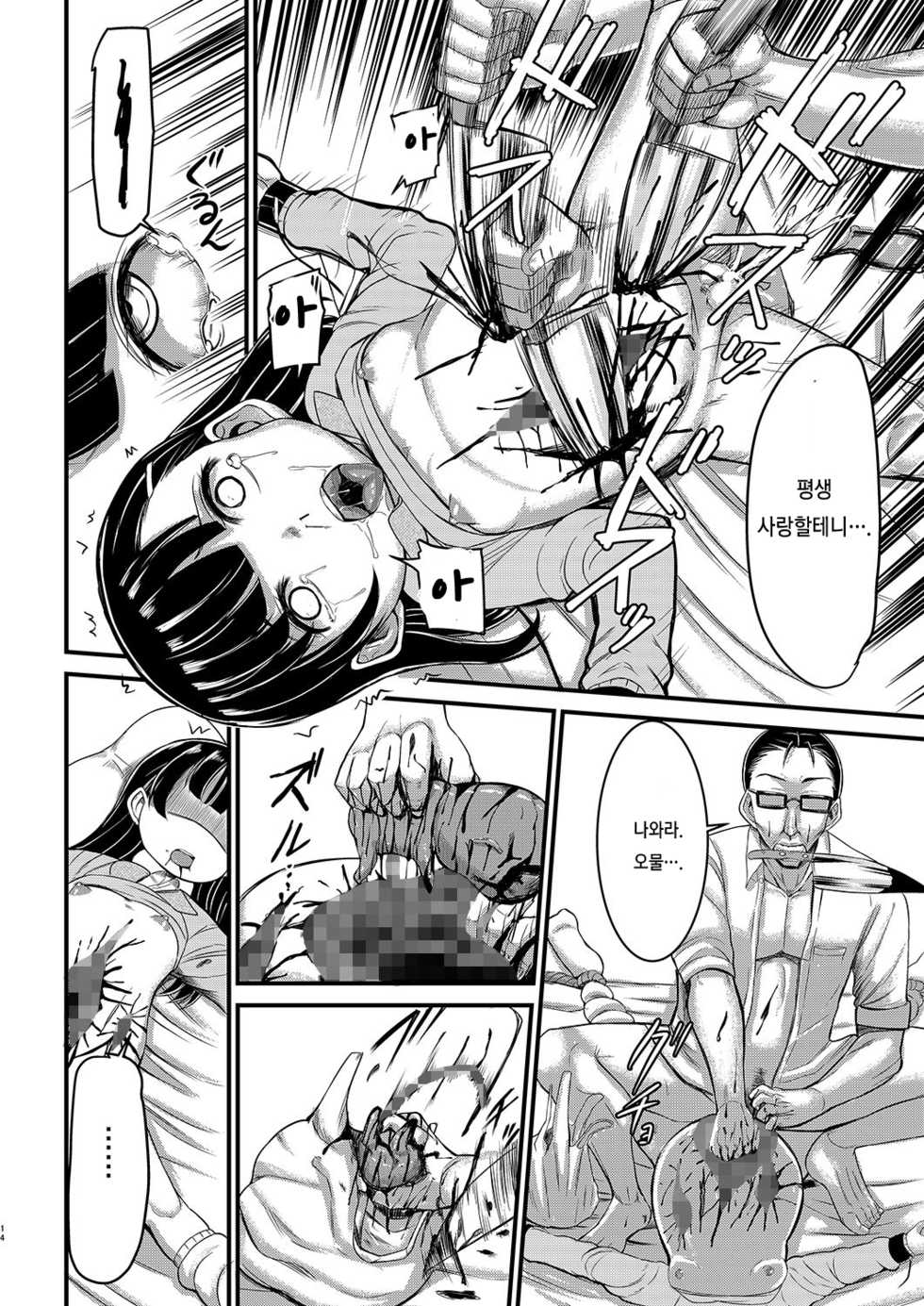 [Ah. (Rihitozoire)] Ninpu no Musume o Saigo ni Osameru Hon | 임신한 딸을 죽여버리는 책 [Korean] [레어 변태 강간마] [Digital] - Page 13