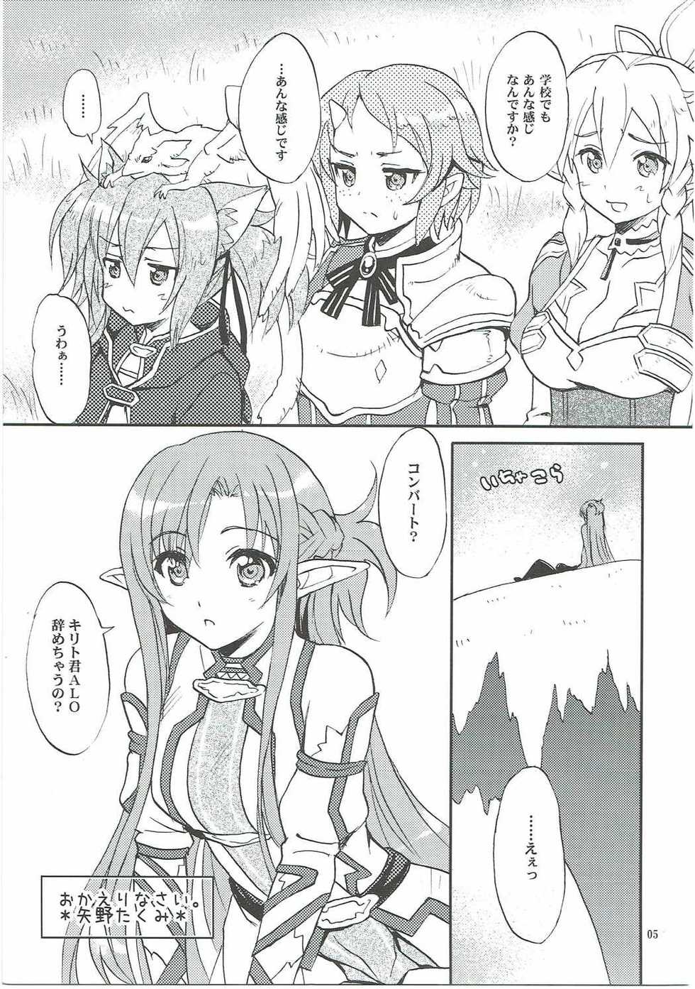 (C86) [SUKAPON-DO (Yano Takumi)] Home Sweet Home 2 (Sword Art Online) - Page 4