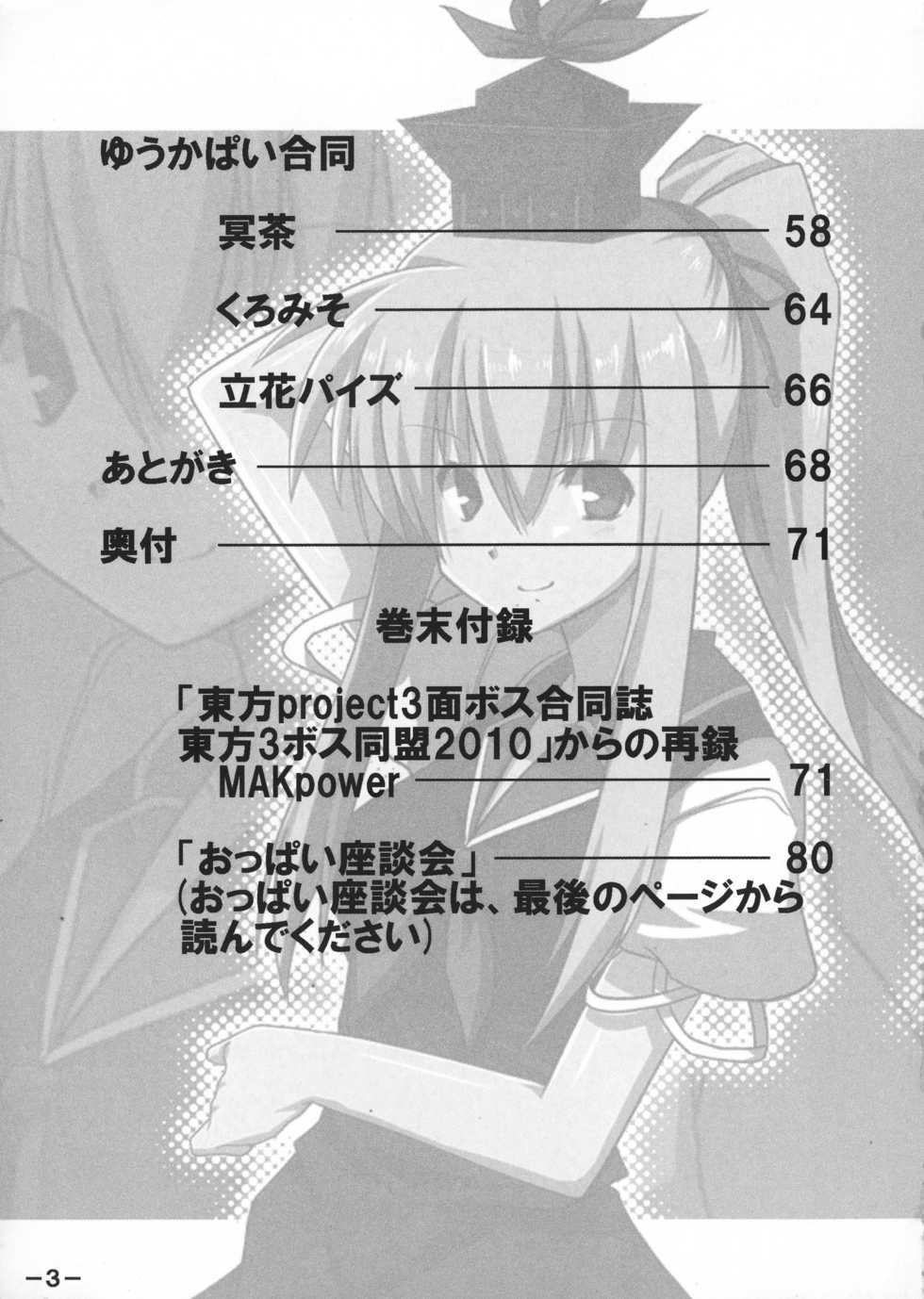 (C81) [San Bit Yuugeki-tai (Various)] Oppai Yarou B-team THE THREE PROJECT (Touhou Project) - Page 5