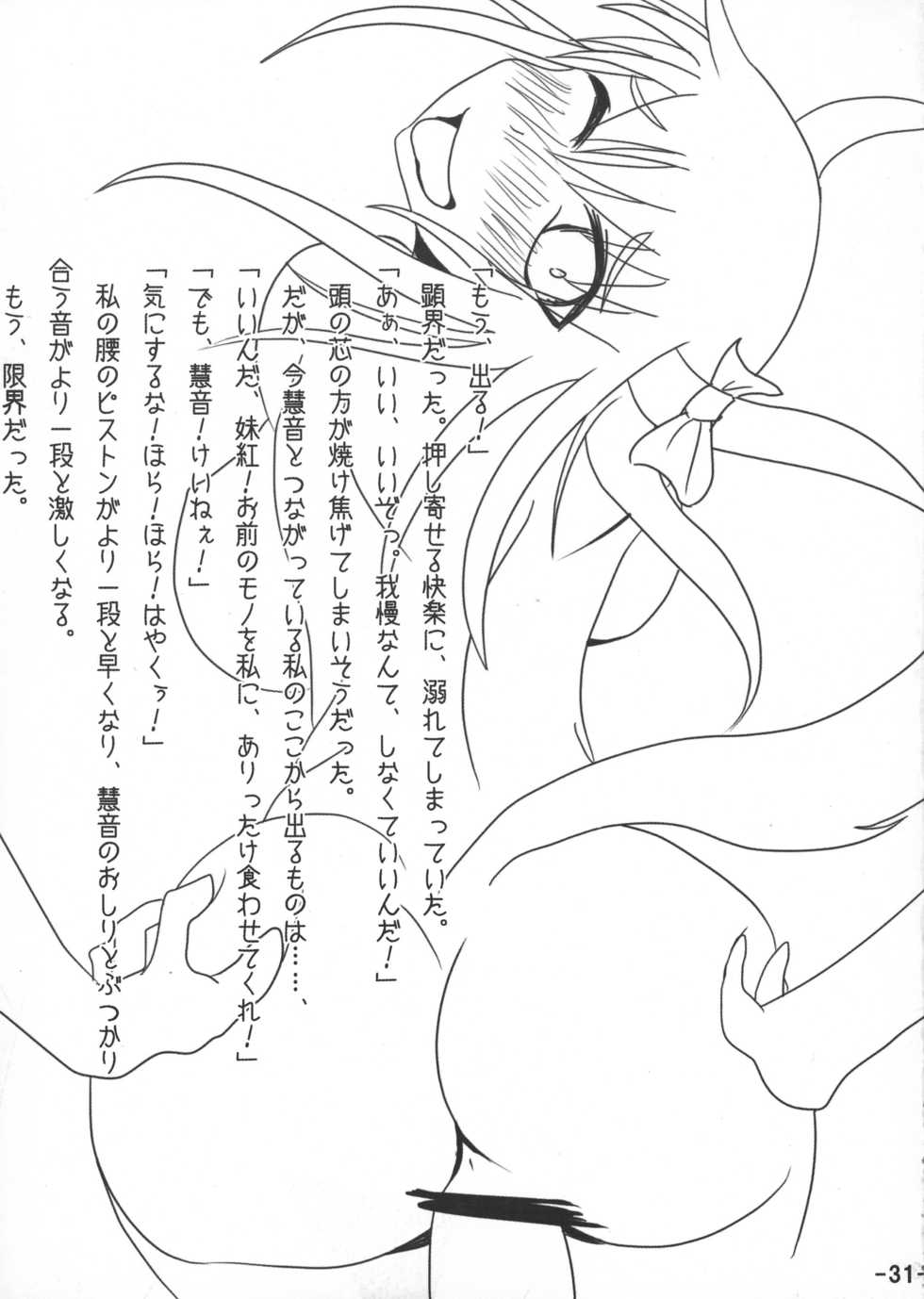 (C81) [San Bit Yuugeki-tai (Various)] Oppai Yarou B-team THE THREE PROJECT (Touhou Project) - Page 33