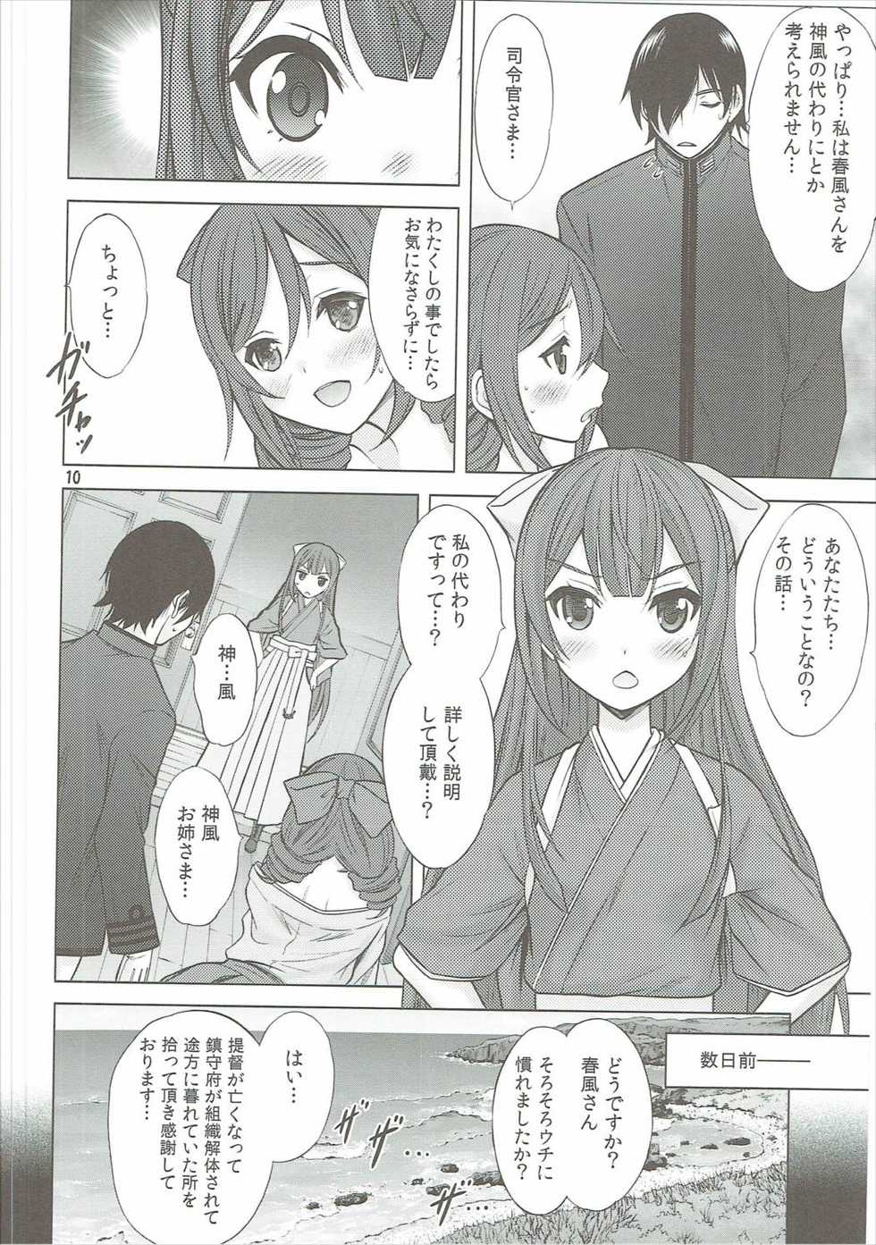 (SC2017 Winter) [Nekoyashiki (Nekodanshaku)] Kamikaze-gata Koufukuron (Kantai Collection -KanColle-) - Page 9