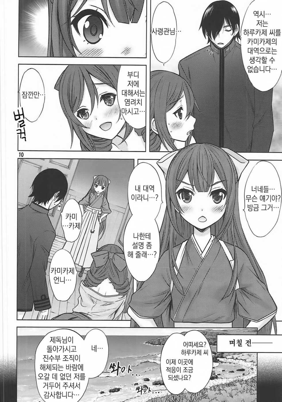 (SC2017 Winter) [Nekoyashiki (Nekodanshaku)] Kamikaze-gata Koufukuron (Kantai Collection -KanColle-) [Korean] - Page 9