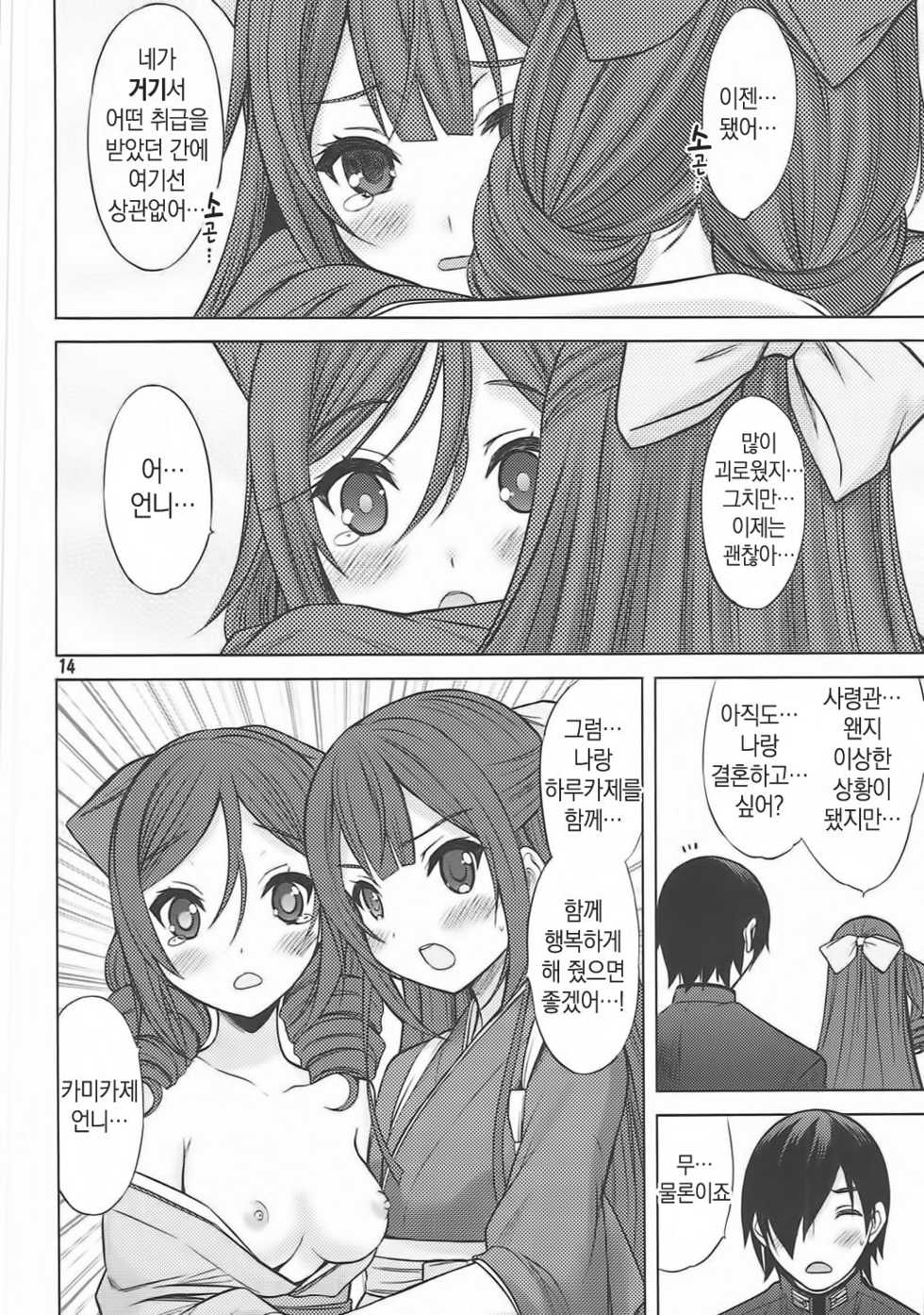 (SC2017 Winter) [Nekoyashiki (Nekodanshaku)] Kamikaze-gata Koufukuron (Kantai Collection -KanColle-) [Korean] - Page 13
