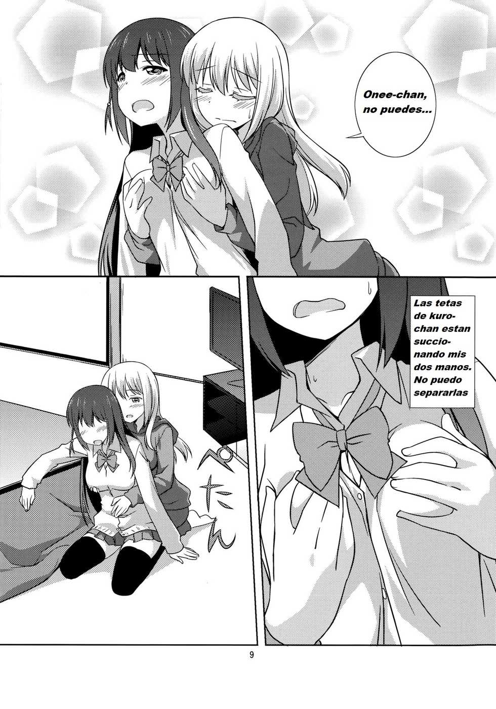 (C90) [Umenomi Gahou (Umekiti)] Watashi no Kuro-chan | My Sweet Kuro (Saki) [Spanish] (Eromonogatari) - Page 9