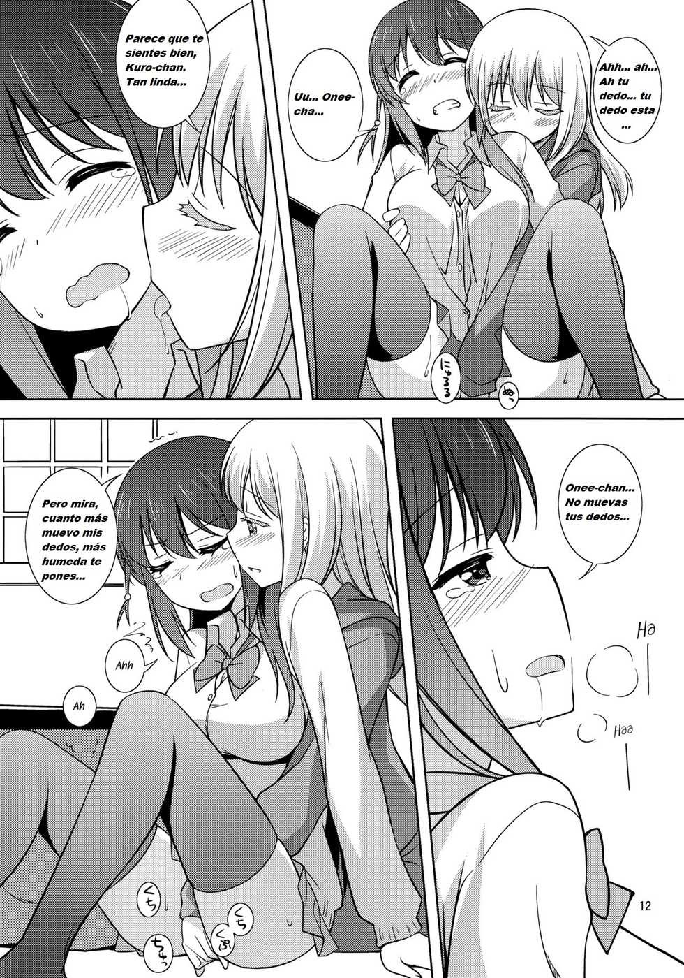 (C90) [Umenomi Gahou (Umekiti)] Watashi no Kuro-chan | My Sweet Kuro (Saki) [Spanish] (Eromonogatari) - Page 12