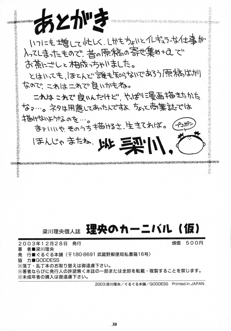 (C65) [GuruGuru Honpo (Yanagawa Rio)] Rio no Carnival (kari) - Page 30