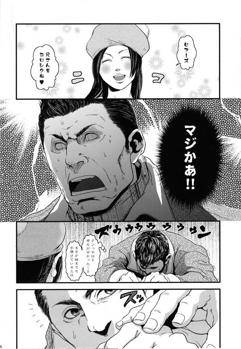 (C83) [Takeo Company (Sakura)] Kenbou Gorilla wa Banana no Yume o Miruka? (Resident Evil) - Page 15
