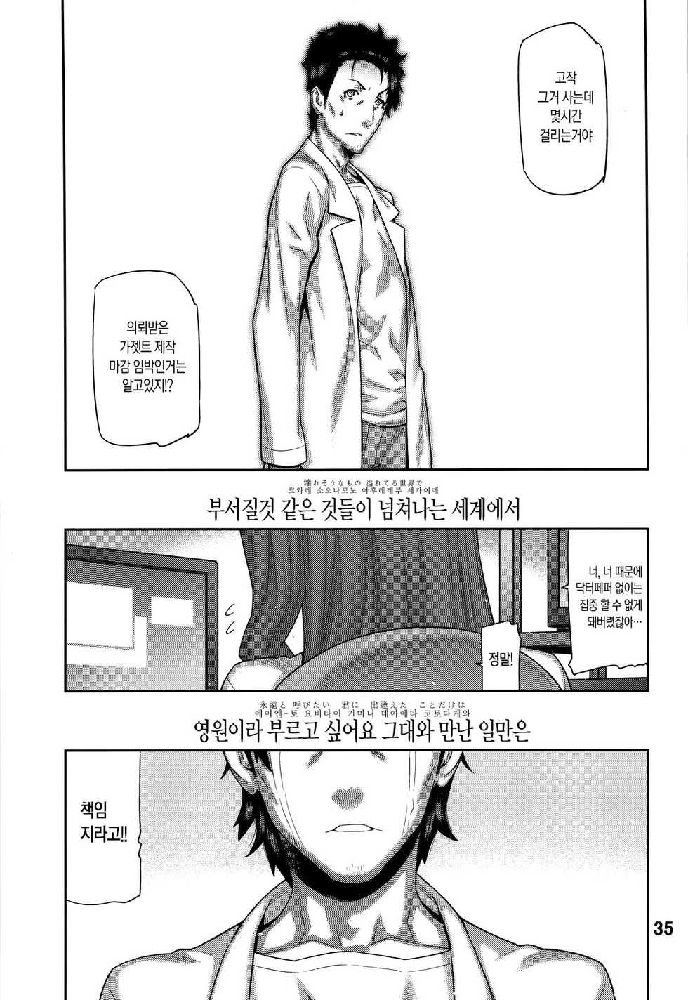 (C80) [BLACK FLY (Ikegami Tatsuya)] FORGET ME NOT (Steins;Gate) [Korean] - Page 34