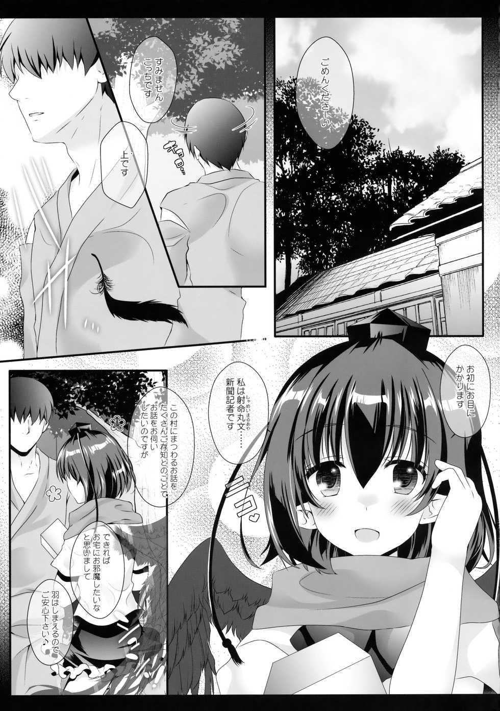 (C91) [Setoran, 110 (Itou Seto, Tanno Ran)] Ero Yakyuuken de Maketan dakara Aya Onee-san ga Suki ni Shichau wa yo (Touhou Project) - Page 4