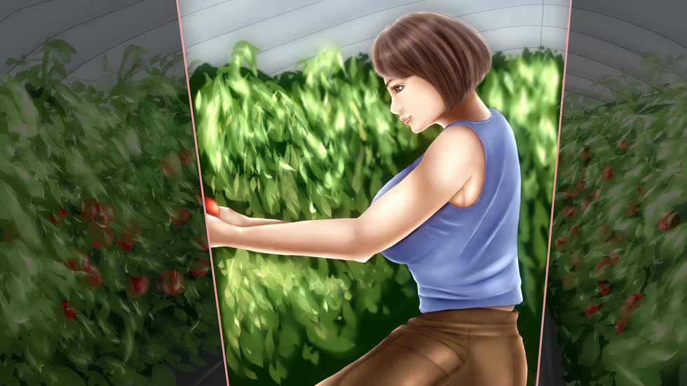 [Rain Shot (urotan)] [Hanjuku] Oba-san wa Tomato Nouka Asaoka Akiko (45) - Page 8