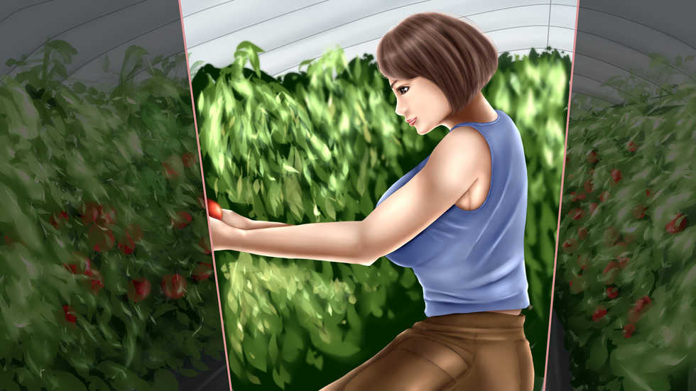 [Rain Shot (urotan)] [Hanjuku] Oba-san wa Tomato Nouka Asaoka Akiko (45) - Page 10