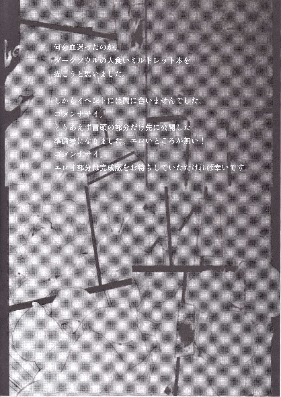 (COMIC1☆11) [Da Hootch (ShindoL)] MILDRED Junbigou (Dark Souls) - Page 2